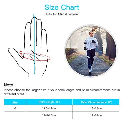 Unigear Gants Doublure Chauffants, sous Gants à Écran Tactile Gants de Cyclisme Gants de Course à Pied Coupe-Vent Respirant Antidérapant Idéal pour Vélo Exercice Sport Running Ski Snowboard Moto