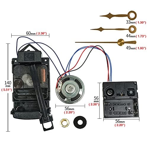 Mouvement D'horloge à Pendule à Quartz,MoreChioce Kit Complet D'horloge à Pendule Carillon Melody Remplacement de Pièces de Réparation,Tapez 7