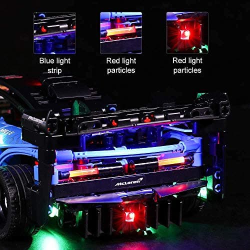 ZHLY Kit d'éclairage LED Compatible avec Lego 42123 Technic McLaren Senna GTR LED Lumière Kit 42123 (Building Blocks Modèle Non Incluse) (Version de mise à niveau)