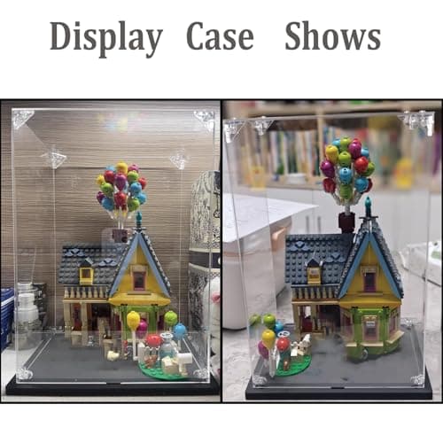 BOOVAX Vitrine pour Lego 43217 71426 - Présentoir Vitrine en Acrylique Transparente pour [Maison Là Haut/Plante-Piranha] - 20x15x30cm