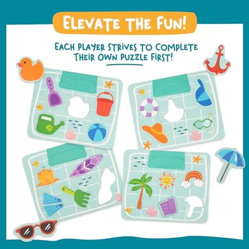 Nene Toys Jeu de Pêche Magnétique en Bois pour Enfants dès 2 Ans - Jouet Magnétique Ludique pour Tout-Petits de 2 3 Ans - Jeu Montessori de Pêche à la Ligne avec Puzzle - Cadeau pour Fille et Garçon