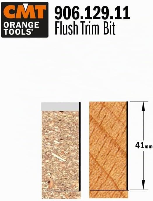 CMT Orange Tools 906.129.11 Fraise à Affleurer HW Z2 S=8 D=12.7x40x84 DR