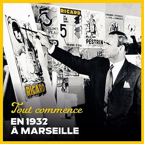 Coffret RICARD Pastis de Marseille Années 50 Apéritif anisé - 45%, 70cl