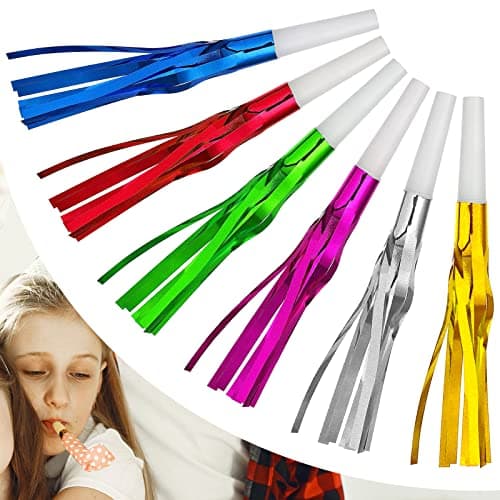 PANSYFEN 27pcs Chapeau Anniversaire Chapeaux de Fête Kit, Party Cône Chapeaux Chapeau de Couronne et Sifflet Colorées pour La Fête D'anniversaire de Fête de Garçon Fille