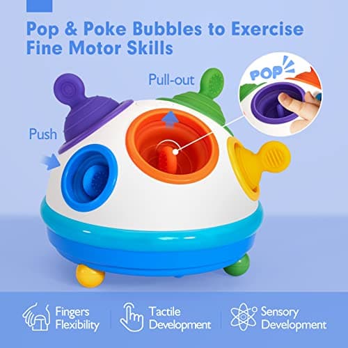 hahaland Jouet Bebe 1 an Montessori d'Activité et Développement, Cadeau Fille Garçons 1 2 3 an Sensorielle Bebe Pop Cubi Montessori 1 2 3 Ans