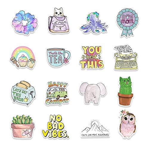 LICHENGTAI Autocollant 100pcs, Stickers Kawaii Autocollant Scrapbooking Stickers Aesthetic, Autocollant Velo Stickers Skate Autocollant Voiture Stickers Moto Autocollant pour Journal DIY Cahier