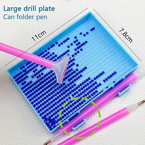 TOPSEAS Outils de Peinture Diamant,94 pcs Accessoires de Diamond Painting,avec Boîte de Rangement Diamant, Point Stylo Rapide,Colle,Plaque de Diamant,et étiquette pour DIY Artisanat