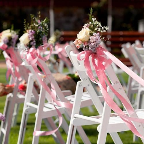 AWCIGG® Ruban Satin Rose 40 mm, 44 Mètres de Rubans Satinée Cadeau pour Emballage Cadeau, Gâteau, Couture, Artisanat, Coffrets, Bouquets, Noël et Mariage Décoration (22m/rouleau)
