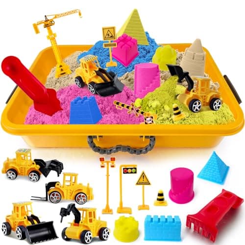 Magic Sand - Sable de jeu avec 1800 g de sable magique sensoriel pour garçons et filles de 3, 4, 5, 6, 7 ans et plus
