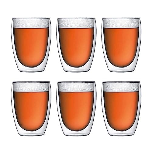 Bodum - 4559-10-12 - Pavina - Coffret de 6 Verres Double Paroi - 36 cl , Transparent, 6 Unité