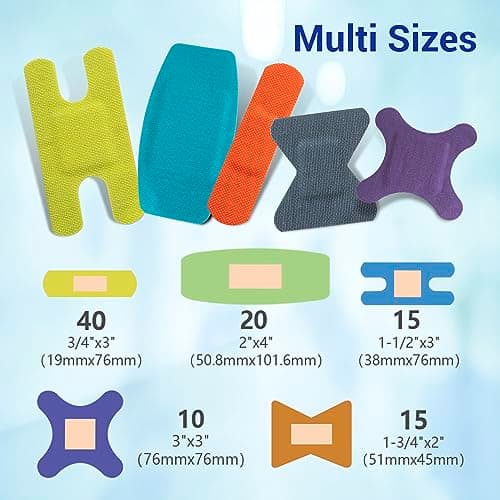 Pansements en tissu souple avec coussinet antiadhésif, 100 unités, sans latex, couleurs arc-en-ciel, pansements adhésifs, premiers soins pour les plaies pour coupures