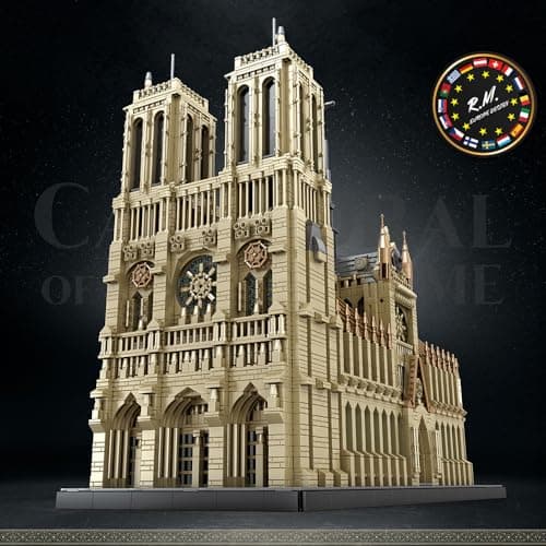 MISINI 66016 Kit de construction Notre-Dame de Paris, 8868 pièces, grande architecture, kit de modèle de construction de renommée mondiale pour adultes, modèle d'exposition à collectionner