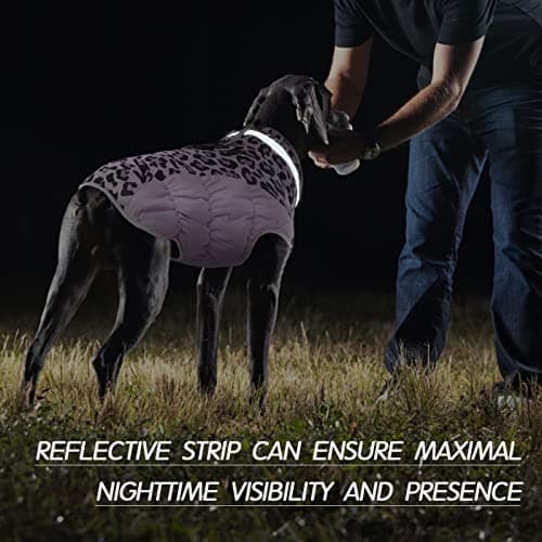 Kuoser Manteau d'hiver pour Chien Imperméable et Chaud - Gilet Réfléchissant pour Chiot avec Doublure en Polaire - Coupe-Vent pour Animaux de Compagnie pour Petits Moyens et Grands Chiens