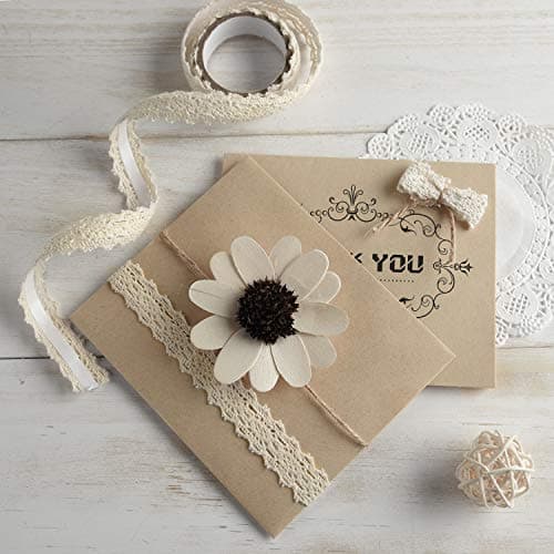 FEPITO crème dentelle ruban auto-adhésif dentelle ruban dentelle ruban dentelle garniture Scrapbook bande carte faisant des fournitures