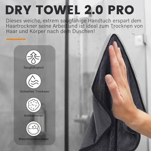 Deedlite Totalclean Chiffon Microfibre XXL Original, Torchons Lavette Microfibre Ménage Plus Doux, Plus Absorbants, Non Pelucheux, pour Maison, Cuisine, Voiture, Shiny Bath Serviette