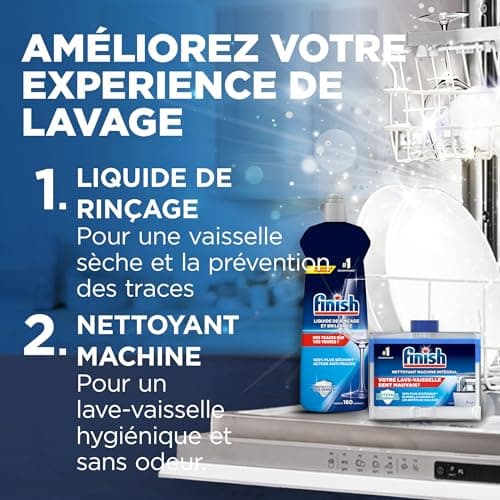 Finish Quantum Infinity Shine Pastilles Lave-Vaisselle, Elimine Les Taches Tenaces, 166 Capsules