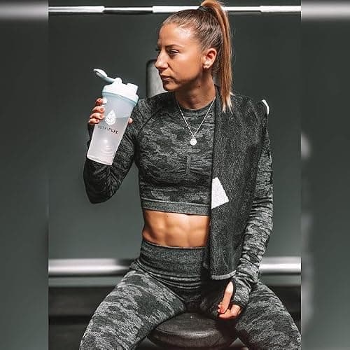 Nutripure | Shaker Proteine Inox | Transparent | Bouteille Shaker Sport avec Boule Inox | Mélange Homogène et Facile à Nettoyer | Conception Hermétique et Durable | 600 ml | Fabriqué en France