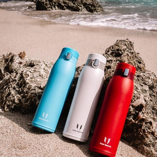 Super Sparrow Gourde Isotherme - INOX Bouteille Isotherme - 750ml - Mug Isotherme Étanche - Gourde Enfant sans BPA, pour Sport, Voyages, L'école, Bureau, Gym