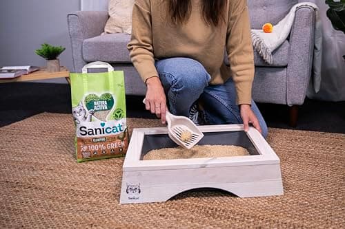 Litière Végétale Agglomérante Active Natura 100% Green, Haute Absorption et Formation d'agglomérats de manière Naturelle, Produit recyclé, biodégradable et compostable, 4 x 2.5 kg