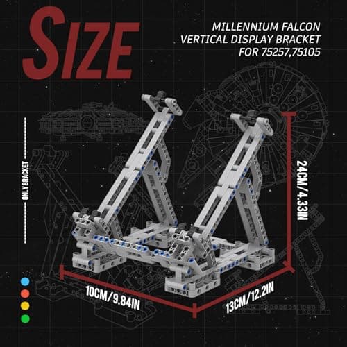 Présentoir pour Millennium Falcon 75257, Kits de Construction de Support d'affichage Vertical créatif et Robuste, Meilleur Cadeau et Film à Collectionner pour Adultes (236 pièces)