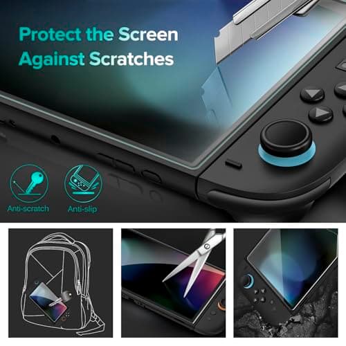 ivoler Pack de 4 Verre Trempé Compatible avec Nintendo Switch 2 Model 2025, avec Kit Installation Offert, Film de Protection d’écran - 9H Glass - Anti Rayures - Sans Bulles