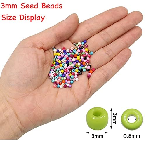 Bala&Fillic perles de rocaille 3mm Dark Vert couleur, 3600pcs/100Grammes,8/0 perles de verre pour fabrication de bracelets, colliers et boucles d'oreilles (Dark Vert)
