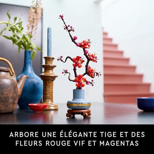 LEGO Botanique Les Fleurs de Prunier - Plante Artificielle à Offrir - Set de Construction, Adulte - Décoration intérieure - Activité relaxante - Idée Cadeau pour la St Valentin, Femme ou Homme 10369