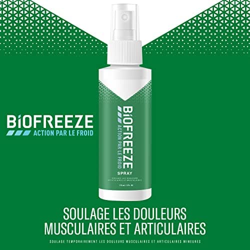 Biofreeze Lot de 1 Roll-On 89ml, 1 Spray 118ml & 1 Tube 118 ml Action per le Froid - Soulage les douleurs musculaires et articulaires