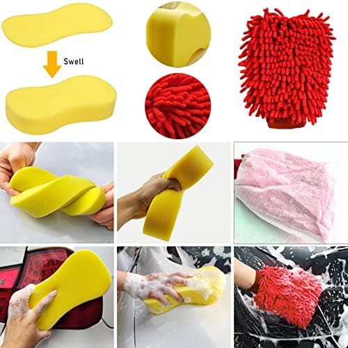 Yumzeco 23PCS Lot de Brosse Nettoyage Voiture,Pinceau Detailing Auto,Kit de Brosse Nettoyage Voiture Interieur Exterieur,Brosse Nettoyage Perceuse Électrique,Brosse Jante Voiture,Kit Polissage Voiture