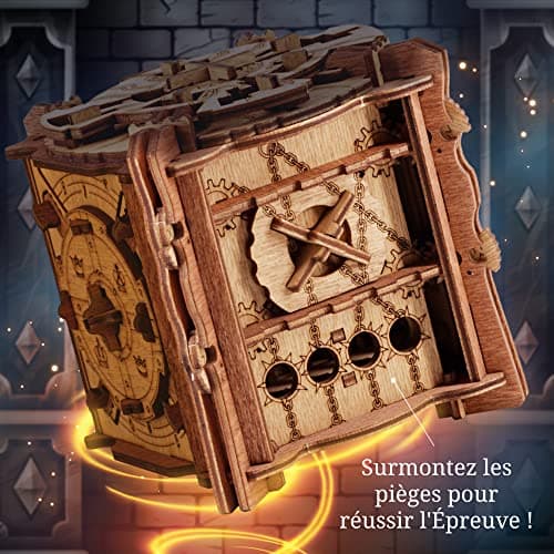 iDventure Cluebox - L’épreuve de Camelot - Puzzle Escape Room Jeu - Puzzle 3D - Boite en Bois - Cadeau Homme Original - Casse-tête mécanique en boîte - Puzzle Adulte - Cadeau Anniversaire Homme