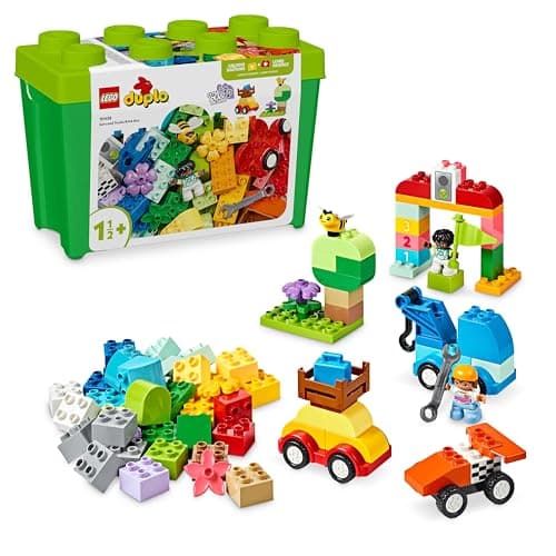 LEGO Duplo Classic La Boîte de Briques Voitures et Camions - Jouet d’Éveil - Set de Véhicules pour Enfants - Jeu Éducatif Développant la Motricité Fine pour Garçons et Filles dès 18 Mois 10439