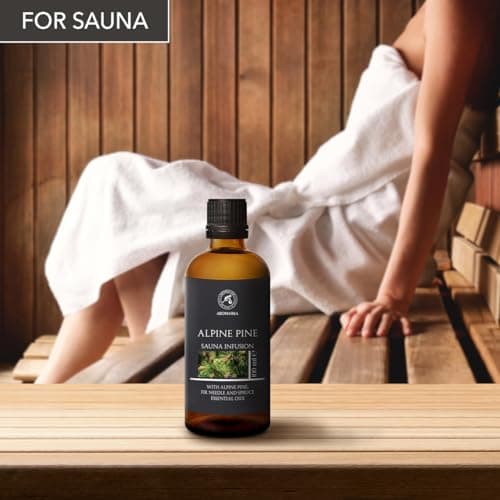 Infusion pour Sauna Pin Alpin 100ml - Huile Essentielle de Pin Alpin & Huile d'Aiguilles de Sapin & Huile d'épicéa - Arôme pour Sauna - Parfum de Conifère - Beauté - Relaxation - Aromathérapie
