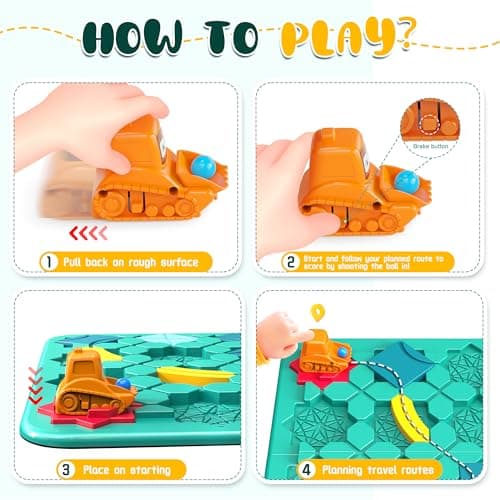 fygurso Jeux de société STEM, Puzzle Logical Road Builder, Jouets pour Enfants, Casse-tête Montessori pour la Petite enfance, Cadeaux d'anniversaire pour Les Enfants de 4 à 8 Ans