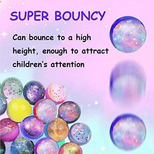 Jatidne 24 Pièce Balle Rebondissantes Enfant Espace Cadeau Anniversaire Enfants Invites 30mm Diamètre Decoration Pinata Anniversairee