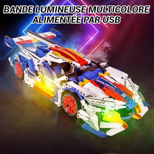 Joellfuner Set di Construction de Voiture de Sport, 1311 Pièces Modèle de Voiture de Course, 1:14 Blocs de Construction de Voiture de Course, Kit de Jouets de Construction Cadeau pour 14 ans e Adultes