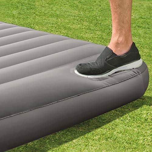 Intex matelas gonflable downy - 1 pers + gonfleur a pied intégré