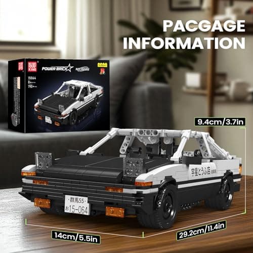 Mould King AE86 Kit de Construction de Voiture de Course, 15064, Jouet de Construction de Champions Speed ​​(790 pièces)