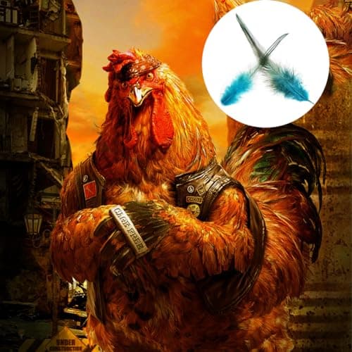 Lot de 100 plumes de coq - Plumes de faisan bleues et vertes - Plumes artificielles - Pour travaux manuels, grandes plumes de masque de fête, attrape-rêves, plumes de coiffe (15-20 cm)