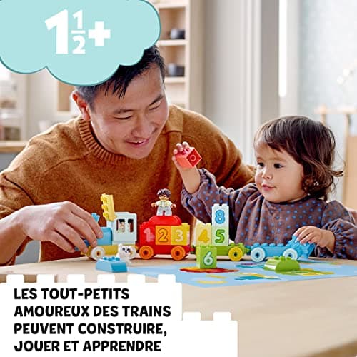 LEGO 10954 Duplo Le Train des Chiffres - Apprendre à Compter, Jouet d’Apprentissage, Jeu Éducatif, Ludique, avec Briques, pour Bébé 18 Mois, Cadeau