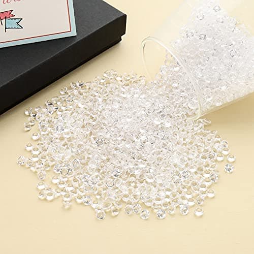 HERZWILD 3100 Petits Cristaux en Forme de Diamants 6mm pour Les Décoration de Table Mariage, Perles De Vase,Loisirs Créatifs.(6mm)