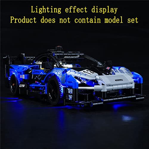 GEAMENT Jeu De Lumières Compatible avec Lego McLaren Senna GTR - Kit D'éclairage LED pour Technic 42123 (Modèle de Bloc Non Inclus)