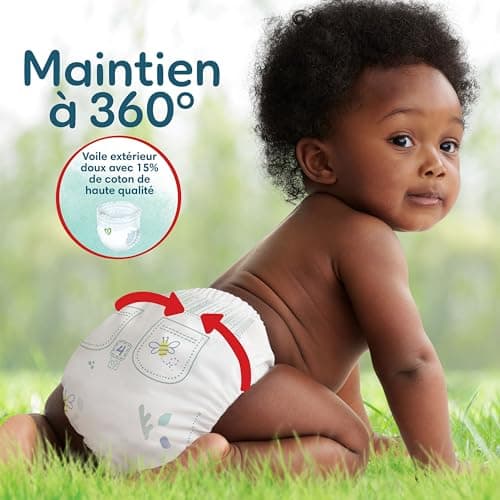Pampers Harmonie Pants, Taille 5, 144 Couches-Culottes, 12-17kg, Maintien Complet 360°, Ingrédients d’origine végétale, Maintenant Avec un Emballage Recyclable en Papier, Pack 1 Mois