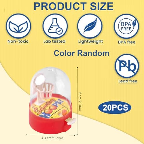Yuqilin 20 Pièces Flipper Enfant,Finger Basketball Exercer l'Intelligence Mini Ballon Basket Soulager la Pression Mini Jeux Enfants Doigt, pour Petit Jouet Enfant (Couleur Aléatoire)
