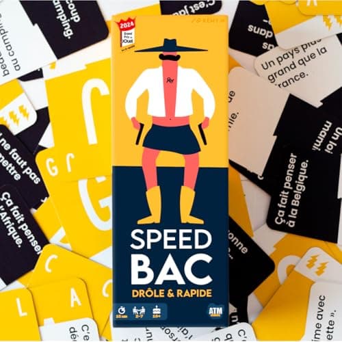 ATM Gaming Speedbac - Jeu de société Famille et Amis - Parfait pour Mettre l'ambiance - 2 à 7 Joueurs - Grand Prix du Jouet 2024