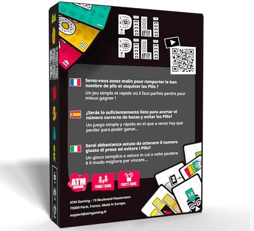 ATM Gaming PILI PILI - Jeu de société - Vainqueur Grand Prix du Jouet 2025 - Jeu de Cartes Tactique et d’Ambiance - 2 à 8 Joueurs - 20 Min - Idée Cadeau Original