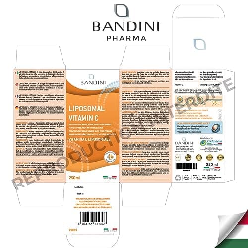 Bandini® Vitamine C Liposomale 1000 mg - Complément Liquide 250 ml - Dosage Puissant et Absorption Maximale - Système Immunitaire & Fatigue - 100% Vit C Acide Ascorbique Biodisponible - Vegan, Non-GMO