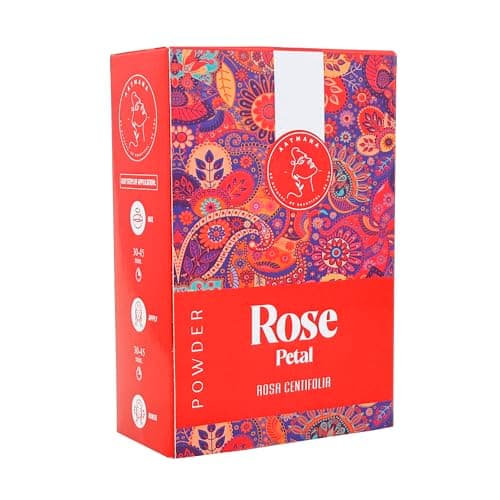 Poudre De Pétale De Rose AATMANA | Éclaircissement De La Peau Et Imperfections | Masque Gommage Cheveux & Visage | Hydratant Éclaircissant Pour La Peau | Masque Visage Minimizer Oil Control - 100g