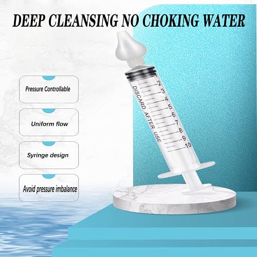 2Pcs Irrigateur Nasal,10ml Mouche-Bébé Professionnelle pour Irrigateur Nasal Nettoyant, Réutilisable, Sûr et Confortable