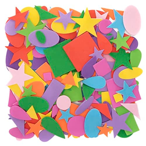 Baker Ross Formes Autocollantes en Mousse (Lot de 180) - Matériel Créatif Pour Enfants