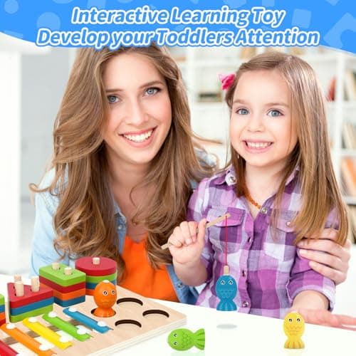 KEARLGMBH 3 en 1 Jeux Montessori 1 an, Jouet Enfant 2 Ans, Jeu Montessori 1 2 3 4 Ans, Jouets à empiler et de tri, Cadeau Bebe Enfant